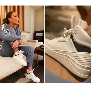 Alma Mater 969 Arod High Top Leather Lace Up Sneakers size 38 ASO Jennifer Lopez